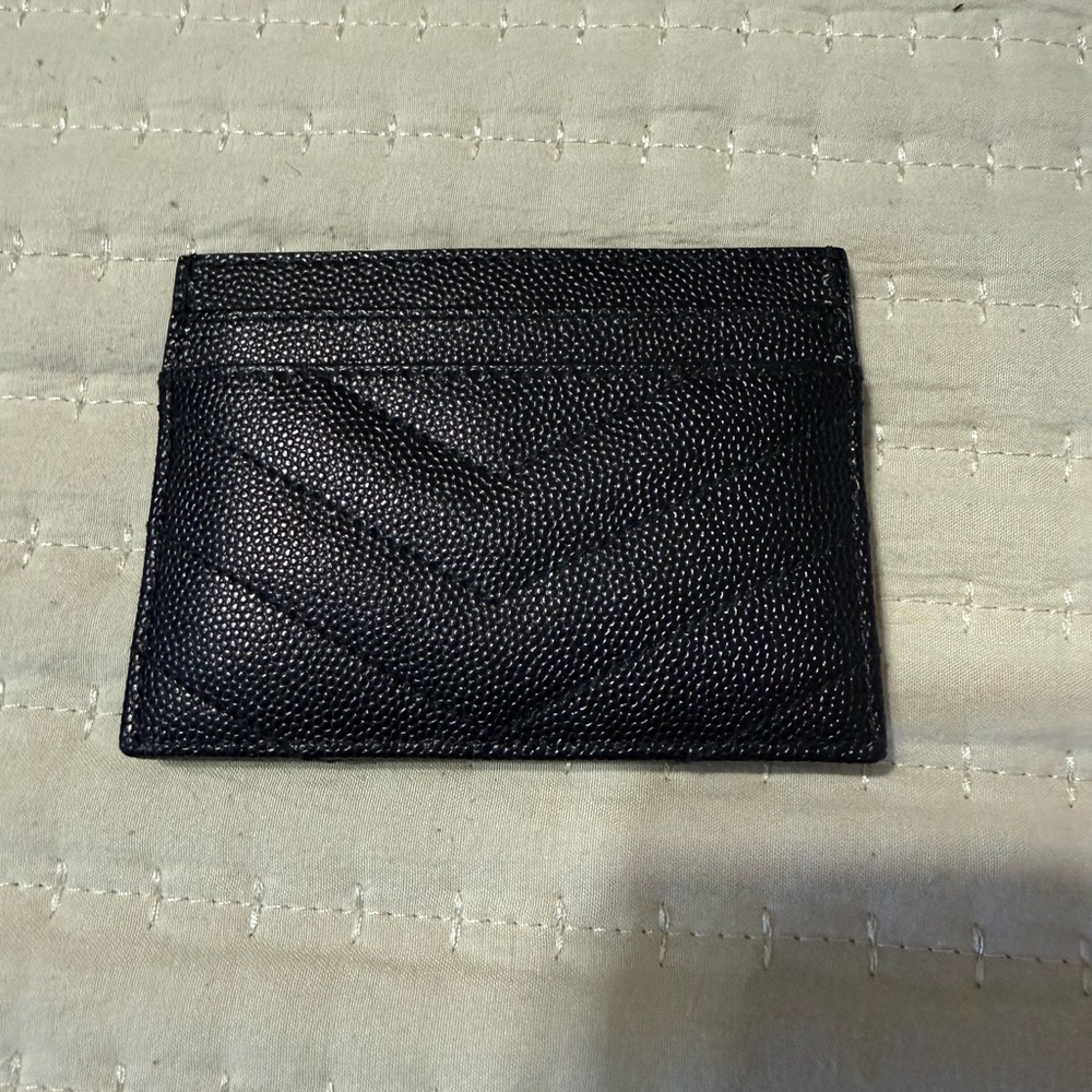 Saint Laurent Black Leather Card Holder - Picture 2 of 4
